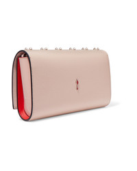 Christian Louboutin Paloma Embellished Textured And Patent Leather Clutch