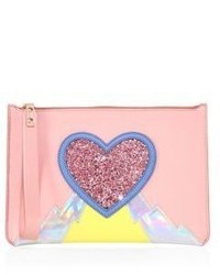 Sophie Hulme Talbot Embellished Leather Zip Pouch