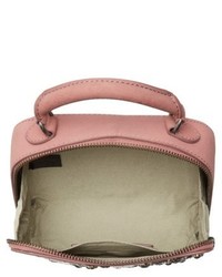Rebecca Minkoff Embellished Box Leather Crossbody Bag Pink