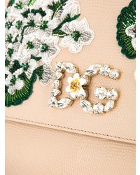 Dolce & Gabbana White Geranium Embroidered Sicily Bag