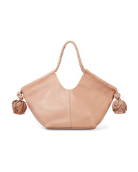 Pink Embellished Leather Handbag