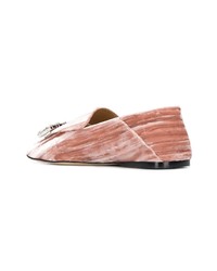 Sergio Rossi Jewel Embellished Slip On Loafers
