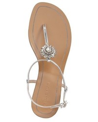 Pelle Moda Baxley 3 Crystal Embellished Sandal