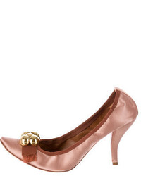Chloé Pointed Toe Satin Pumps