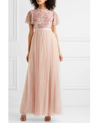 Needle & Thread Dream Rose Open Back Sequined Tulle Gown