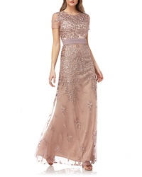 JS Collections Embroidered Evening Dress