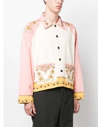 Bode Embroidered Cotton Shirt Jacket