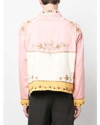 Bode Embroidered Cotton Shirt Jacket