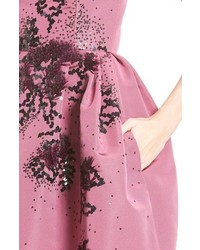 Carolina Herrera Embellished Silk Faille Dress