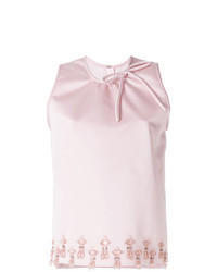 Pink Embellished Sleeveless Top