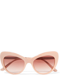 Dolce & Gabbana Crystal Embellished Cat Eye Acetate Sunglasses Pink