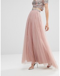 Maya Tulle Maxi Skirt With Embellished Waist