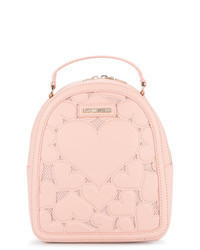 Pink Embroidered Backpack