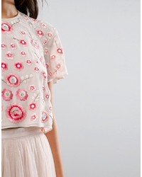 Needle & Thread Cherry Blossom Embroidered Top