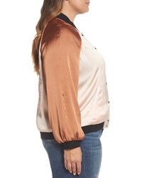 Melissa McCarthy Plus Size Seven7 Reversible Embroidered Bomber Jacket