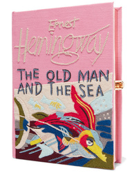 Olympia Le-Tan The Old Man And The Sea Appliqud Embroidered Canvas Clutch