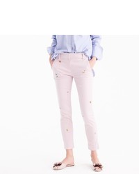 J.Crew Cropped Pant In Embroidered Chino