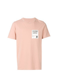 Pink Embroidered Crew-neck T-shirt