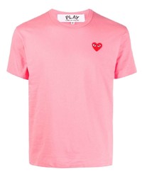 Comme Des Garcons Play Comme Des Garons Play Heart Embroidered Round Neck T Shirt