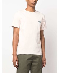 A.P.C. Embroidered Logo Cotton T Shirt