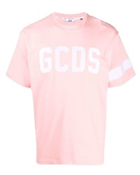 Gcds Embroidered Logo Round Neck T Shirt