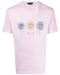 Versace Embroidered Medusa Logo T Shirt