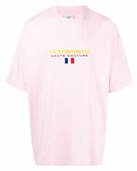 Vetements Flag Logo Embroidered Oversized T Shirt