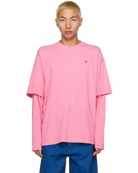 Acne Studios Pink Embroidered T Shirt