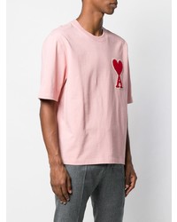 Ami Paris Tee With Big Ami Coeur Patch