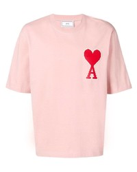 Ami Paris Tee With Big Ami Coeur Patch