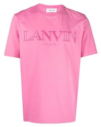 Lanvin Tonal Logo Embroidered T Shirt