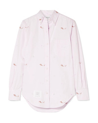 Thom Browne Embroidered Cotton Poplin Shirt