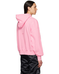 We11done Pink Back Embroidered Hoodie