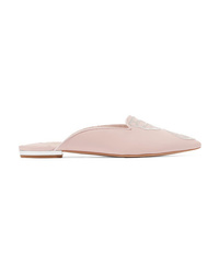 Sophia Webster Bibi Butterfly Embroidered Leather Slippers