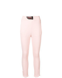 Pink Embroidered Leggings