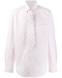 Pink Embroidered Long Sleeve Shirt