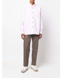 JW Anderson Logo Embroidered Cotton Shirt