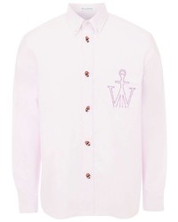 JW Anderson Logo Embroidered Cotton Shirt
