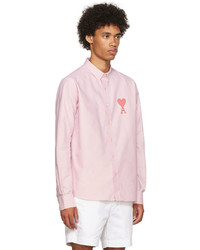 AMI Alexandre Mattiussi Pink Ami De Coeur Shirt