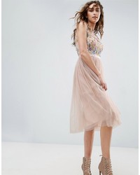 Needle & Thread Needle And Thread Floral Embroidery Midi Skater Dress