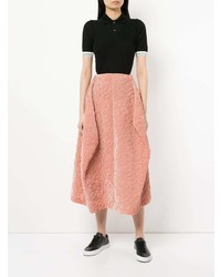Comme Des Garçons Vintage Puffy Textured Pink Skirt