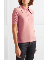 See by Chloe Embroidered Stretch Jersey Polo Shirt