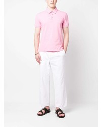 Etro Logo Embroidered Cotton Polo Shirt