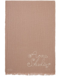 Acne Studios Pink Embroidered Scarf