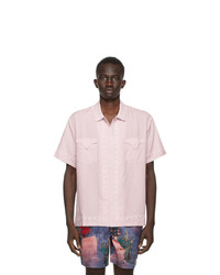 DOUBLE RAINBOUU Pink West Coast Short Sleeve Shirt