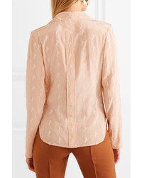 Chloé Embroidered Silk De Chine Blouse
