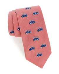Pink Embroidered Silk Tie