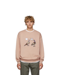 Acne Studios Acne S Pink Forba Animal Embroidered Sweater