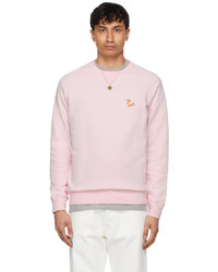 MAISON KITSUNÉ Pink Chillax Fox Patch Classic Sweatshirt