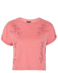 Topshop Embroidered T Shirt